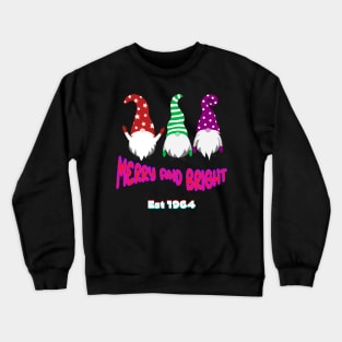 Christmas gnomes standing next to each other Crewneck Sweatshirt